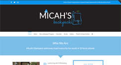 Desktop Screenshot of micahsbackpack.org